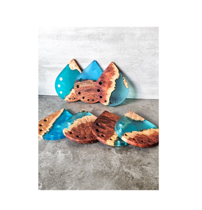 Posavasos cuadrado de madera y resina con aspecto moderno, logotipo personalizado, accesorios para restaurante, productos más exigentes - Product Image 6