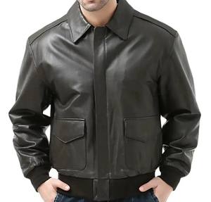 Vestes en cuir pour hommes personnalisées de haute qualité, élégantes et fiables pour des réglages décontractés, veste sur mesure pour hommes - Product Image 2