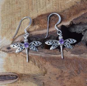 Tendance Design Boucles D'oreilles Boucles D'oreilles pour Femmes Filles Améthyste Gemstone 925 Solide Boucles D'oreilles En Argent Sterling Bijoux En Argent - Product Image 4