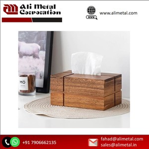 ที่ใส่ทิชชู่ไม้สำหรับวางบนโต๊ะในร้านอาหารของโรงแรมที่ออกแบบเองได้ - Product Image 5