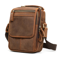 Tas bahu kulit antik pria bisnis tas kurir selempang pria pabrikan tas Crossbody pria