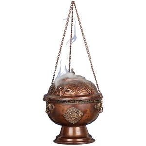 Best Price Elegant Premium Brass Hanging Dhoop <b>Burner</b> Jaali Lid <b>Incense</b> <b>Burner</b> Aromatherapy Diffuser for Rituals Decorative - Product Image 6