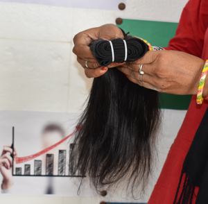 Extensiones de Cabello Humano 100% Natural Puro Virgen de Templo Indio, Liso, Suave, Sedoso, Color Negro, Doble Trama, Para Exportación - Product Image 4