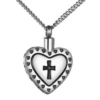 Colliers tendance en acier inoxydable 316L inaltérable et étanche, pendentif cœur ajouré, urne à parfum pour cendres