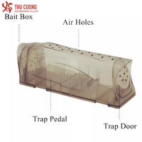 Piège à souris solide sans cruauté Réutilisable Efficace Écologique Transparent Live Catch & Release Rongeur Lutte antiparasitaire