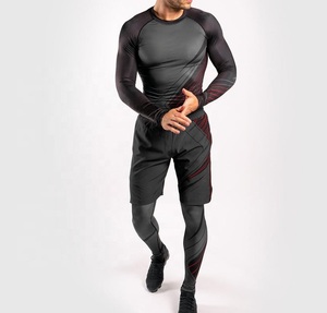MOVATEXTILE OEM Men <b>Rash</b> <b>Guard</b> and Short Set Custom Print Martial Art Wear Half Sleeve <b>Rash</b> <b>Guard</b> Grappling <b>BJJ</b> Rashguard - Product Image 1