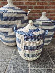 Cesta de Paja al por Mayor, Cesta de Almacenamiento Hecha a Mano de Ratán Natural, Cesta de Pasto Marino con Asa - Product Image 5