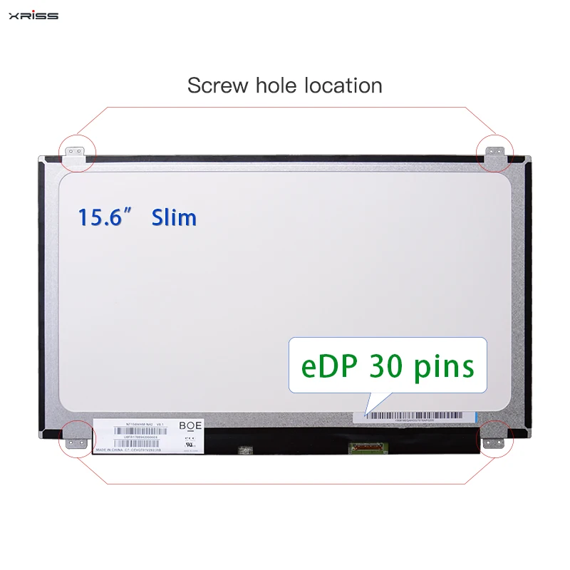 Pantalla LCD para portátil, pantalla LED de 15,6 pulgadas, delgada, de 30 Pines, mate, de 30 Pines, para portátil, con pantalla LED, de 156 Pines, delgada, de 30 Pines, para ordenador portátil