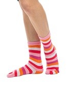Chaussettes cinq doigts épaisses antidérapantes et chaudes pour femme, personnalisables, longueur mi-mollet, idéales pour le yoga, en Spandex