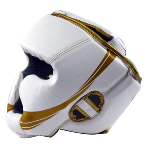 Protège-tête de boxe d'entraînement de qualité supérieure pour adultes, durable, confortable, solide, protecteur, couleur blanche, protège-tête de combattant MMA - Product Image 6