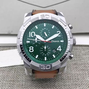 Montre à quartz pour homme la plus vendue, mouvement japonais, 50 mm, trois aiguilles, grand cadran, multifonction, bracelet en cuir FS, Reloj - Product Image 6