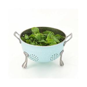 Passoire en argent avec poignées de maintien, pour rincer et égoutter les fruits, les légumes, les pâtes, décoration d'intérieur, design Art Déco, vente en gros - Product Image 6