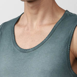 Camiseta sin mangas de algodón/Bambú de punto transpirable de talla grande para hombre, ropa deportiva para gimnasio y Fitness, entrenamiento de culturismo, precio bajo, estilo único - Product Image 6