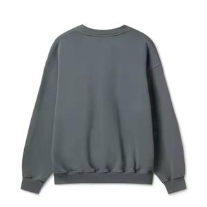 Haute qualité personnalisé blanc épais poids lourd 500 Gsm polaire col rond Sublimation pull sweat plissé brodé pour hommes - Product Image 2