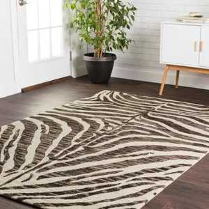 Premium Handmade <b>Tufted</b> Wool <b>Rug</b> Cotton Embroidered Abstract Animal Design High Quality for Home Living Bedroom Indoor Use 1 - Product Image 2