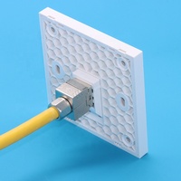Cat8 Rj45 Terminal Jack Keystone 24 Port 48 Port 19 inci 1U perisai kosong kucing 8 Patch Panel modul Sftp Ftp Keystone Jack