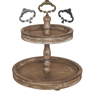 Présentoir de gâteau en bois de mangue fait à la main le plus exigeant piédestal de service tasse support de gâteau pour la maison restaurants fête utilisation - Product Image 3