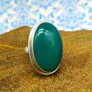 Beautiful Semiprecious Green Onyx Gemstone <b>Ring</b> Wholesale Price Handmade Jewelry 925 Sterling <b>Silver</b> Fine <b>Rings</b> for <b>Men</b> & Women - Product Image 1