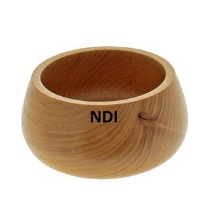 Ensaladera de frutas de madera con acabado Natural, mesa profunda redondeada, accesorios de decoración, servidor de frutas - Product Image 1