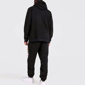 100% coton personnalisé deux pièces surdimensionné hommes imprimé survêtements couleur unie hommes personnalisé bouffée impression survêtement - Product Image 2