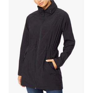 Impermeabile da donna 32 Degrees con cappuccio e vita regolabile, colore nero, taglia extra small, impermeabile per viaggi ed escursioni - Product Image 1