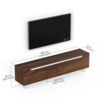 Yeni Modern Tarz Blesky Ahşap Ayaklı TV Ünitesi Set Üstü Kutu Standı/TV Dolabı Paneli Raflı