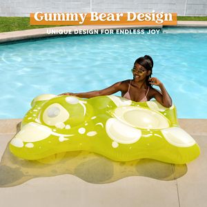 Factory Direct 60 Inch Inflatable Gummy <b>Bear</b> Pool Float Best Selling <b>Cute</b> Fun Swimming Lounge Raft Pool Party Beach Vacation - Product Image 3