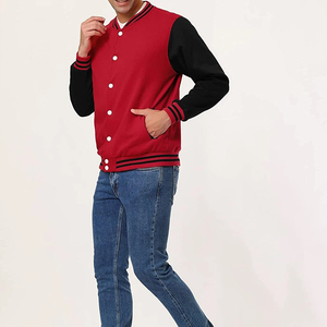 Veste de baseball varsity brodée à manches en cuir pour homme, style urbain, personnalisable, prix abordable 2026 - Product Image 4