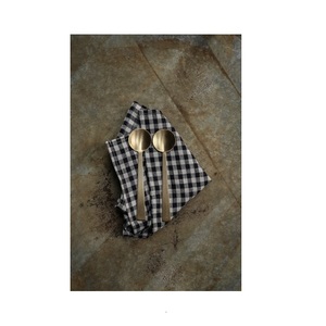 Cuillère à salade en laiton, serveur de salade à main, service de salade de cuisine, ensemble de cuillères et fourchettes à usage manuel pour la vente - Product Image 1