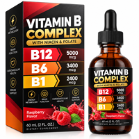 Gouttes liquides de complexe de vitamines B sous marque privée B1 B6 B12 – Complément sublingual pour l'énergie, le métabolisme et le soutien immunitaire (OEM)