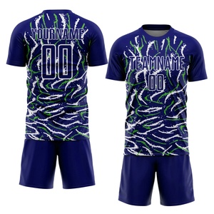 เสื้อฟุตบอลขายส่งปี 2025 ชุดทีมฟุตบอลพร้อมโลโก้แบบกำหนดเอง ชุดแข่งขันระบายอากาศได้ดี ผลิตจากโพลีเอสเตอร์ 100% สีตามสั่ง - Product Image 1