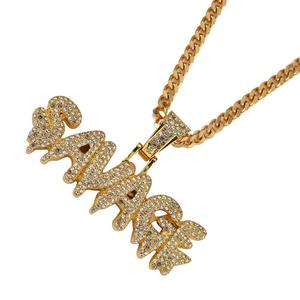 สร้อยคอทองคำแท้ประดับเพชรธรรมชาติทรงฮิปฮอปสุดเท่จาก SAVAGE พร้อมจี้ทองคำแท้  สำหรับเป็นของขวัญผู้ชาย - Product Image 2