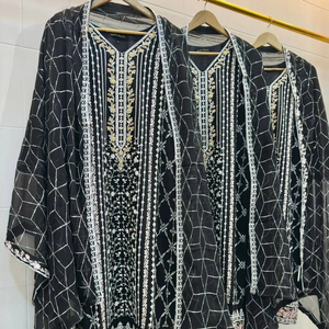 รองเท้าผ้าคอตตอนมาใหม่ปักลวดลายมาใหม่ Kameez salwar & EMB สนามหญ้า dupatta - Product Image 1