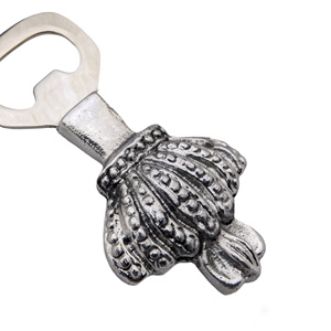 Ouvre-bouteille en forme de couronne en métal argenté de haute qualité à prix abordable - Product Image 4
