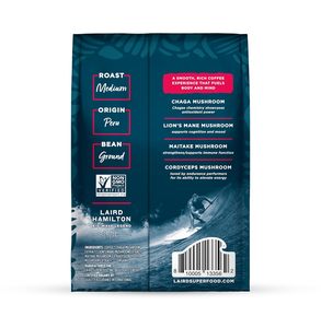 Café Tostado Medio Peruano Laird Superfood con Hongos Funcionales, Granos de Café Molidos Peruanos Certificados Orgánicos, 32 oz. Bolsa - Product Image 3