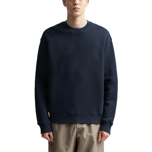 Sweat-shirt à col rond en coton biologique personnalisé pour hommes et femmes Sweat à capuche en molleton unisexe surdimensionné avec découpe en relief pour l'hiver - Product Image 3