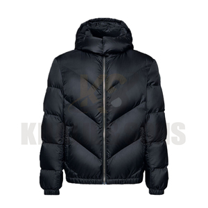 Veste d'hiver matelassée pour hommes grandes tailles - Col montant, broderie, imperméable et réversible - Product Image 3