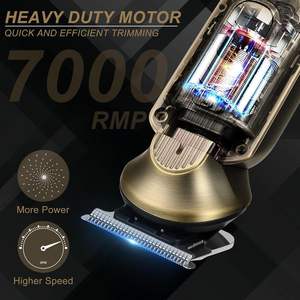 Kit de tondeuses et de coupe-cheveux sans fil pour barbier, avec lames en acier inoxydable, tondeuse à barbe étanche IPX7 - Product Image 6