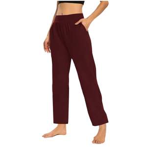 Pantalones de golf para mujer, ideales para la práctica diaria, ofrecen tela suave y transpirable y un ajuste deportivo cómodo. - Product Image 1