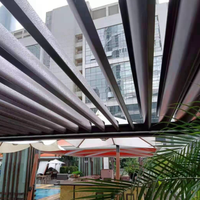 Volet à lamelles motorisé fixe en aluminium sur mesure de qualité supérieure pour extérieur, pare-soleil de bâtiment, volet de fenêtre moderne pour cuisine et extérieur