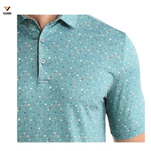 Maillot à séchage rapide respirant personnalisé pour hommes pour les golfeurs décontractés Qualité assurée-Impression complète pour polo motif à carreaux - Product Image 5