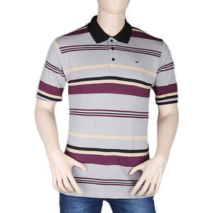 Men's Half Sleeves <b>Polo</b> T-<b>Shirt</b> - <b>Grey</b> - Product Image 3