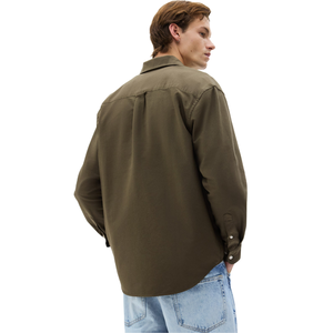 เสื้อเชิ้ตผู้ชายทรงปกติ แขนยาว ผ้าฝ้าย ติดกระดุม สไตล์ลำลองแบบสมาร์ท ผ้าไม่ยับ ระบายอากาศ แห้งเร็ว เหมาะสำหรับใส่ทำงาน - Product Image 3