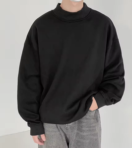 Alta calidad 100% algodón acanalado cuello grueso Streetwear hombres sudaderas con capucha sudaderas de talla grande hombres sudaderas con capucha - Product Image 2