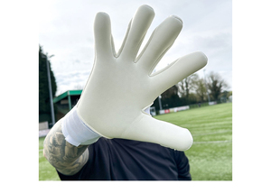 Professional Goalkeeper <b>Gloves</b> Custom Made Breathable 3D Inject <b>Silicon</b> Printed German Letax Flat Palm Printed Black And Blue - Product Image 4