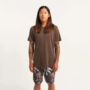 Gran oferta, camiseta informal con cuello redondo para hombre, 100% algodón, secado rápido, manga corta, tejido de punto sólido, teñido liso - Product Image 2