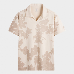 Chemise en popeline 100 % coton pour homme, motif mélangé, manches courtes, 200 g, modèle IPS092AZ, non tissé – Nouvelle collection très prisée - Product Image 1