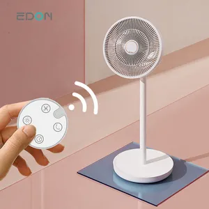 Manufacturer Direct Sell 6000mAh Battery Charging Floor Standing Fan LED Electric 6 Speed Adjustable Ventilador Pedestal Fan