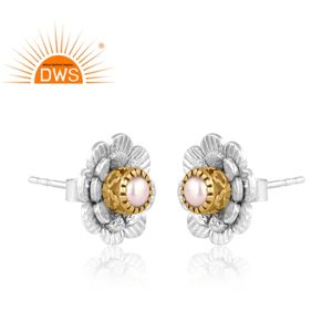Pendientes de perlas naturales de plata esterlina fina más vendidos, fabricante de joyería personalizada - Product Image 2