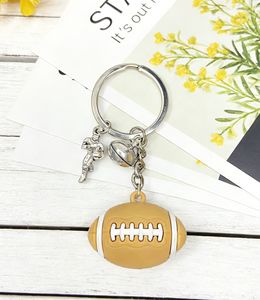 سلاسل مفاتيح مخصصة ومبتكرة بتصميمات رياضية (بيسبول وكرة قدم) مع رسومات كرتونية لطيفة - Product Image 2